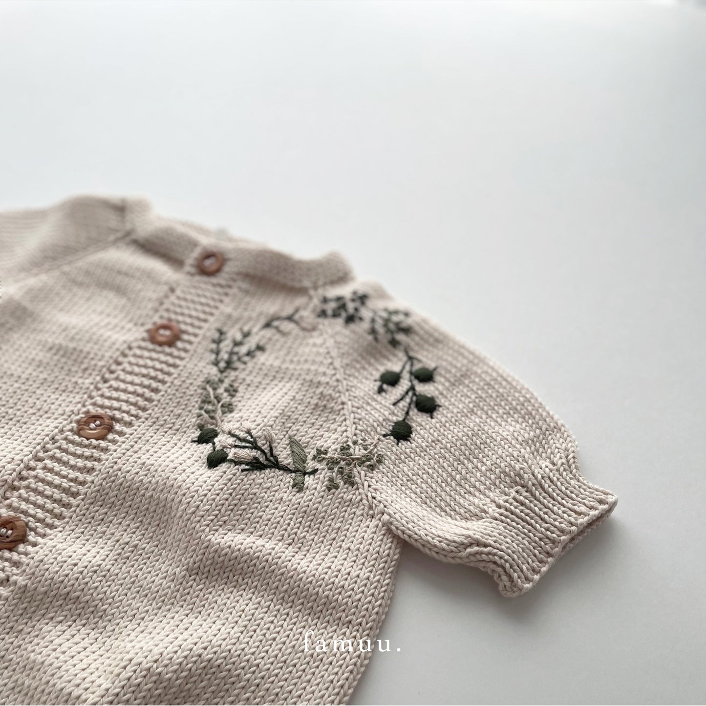 eden cardigan short sleeve｜natural