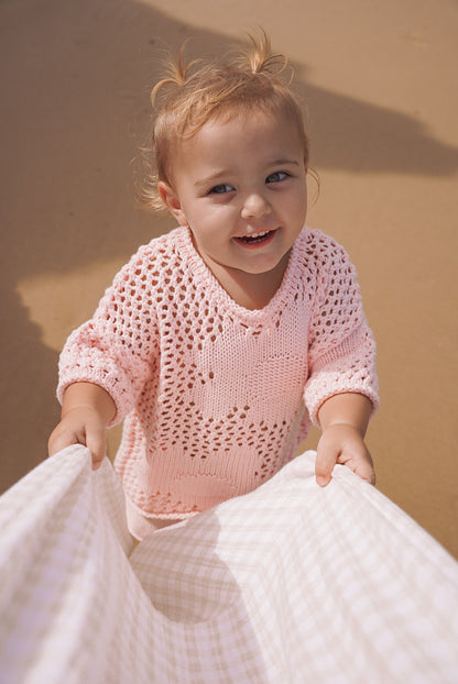 crochet tee｜cherry blossom